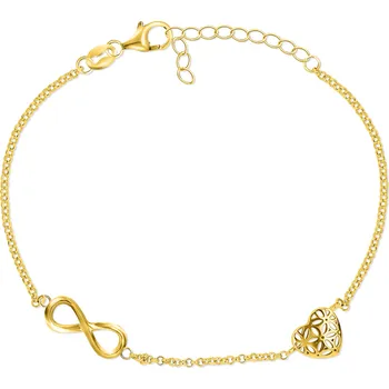 Módní doplněk Brilio Silver Stylový pozlacený náramek s ozdobami BRC33Y + 2 měsíce na vrácení zboží