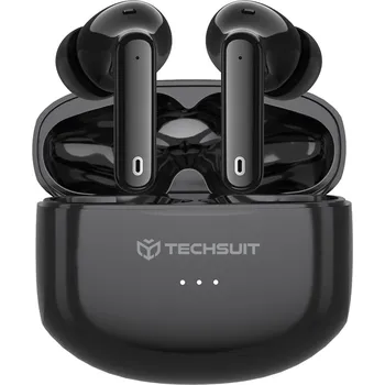 Sluchátka Techsuit - bezdrátová sluchátka Premium Audira Pro (CW1) - Bluetooth V5.4, 300mAh, dotykové ovládání, aktivní potlačení hluku, 4 mikrofony - černá