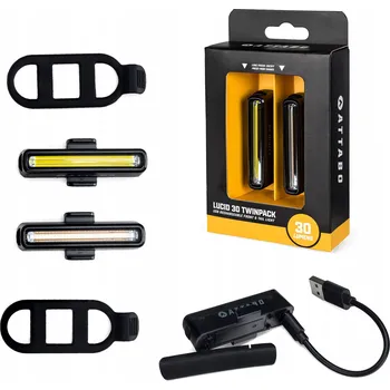 Cyklosvítilna ATTABO LUCID 30 světla na kolo přední a zadní sada