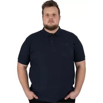 Velká pánská polo trička hladká Double PS-3031 tmavě modrá (5XL)