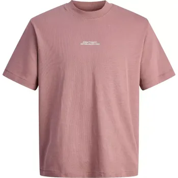 Pánské tričko Velké pánské tričko s potiskem na zádech Jack & Jones 12288178 fialové (4XL)