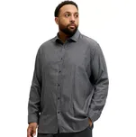 Velká pánská pruhovaná košile s dlouhým rukávem Jack & Jones 12292159 šedá (4XL)