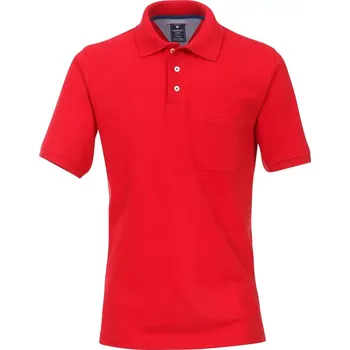 Pánské tričko Pánská velká hladká polokošile Redmond 900-500 červená (6XL)