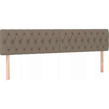 Čelo postele nastavitelné taupe 200 x 7 x 78/88 cm, 2 ks