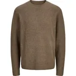 Velký pánský svetr přes hlavu Jack & Jones 12287968 světle hnědá (5XL)