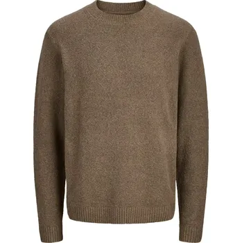 Oblečení a móda Velký pánský svetr přes hlavu Jack & Jones 12287968 světle hnědá (5XL)