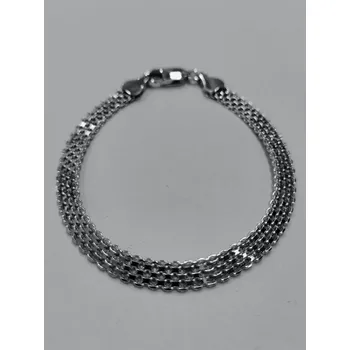 Náramek Stříbrný náramek plochý - bismark