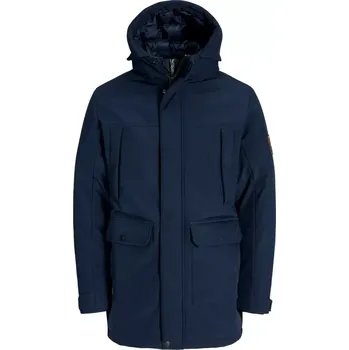 Pánská bunda Velká pánská bunda s kapucí parka Jack & Jones 12279797 tmavě modrá (5XL)