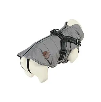 Obleček pro psa Obleček bunda pro psy S POSTROJEM černošedá 35cm Zolux