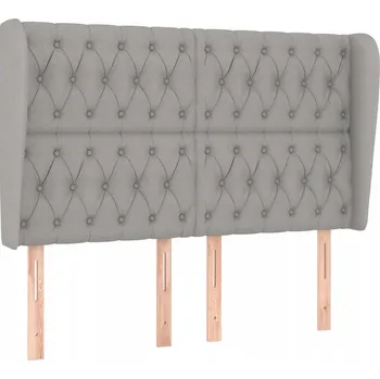 Čelo postele uszak světle šedé 147 x 23 x 118/128 cm