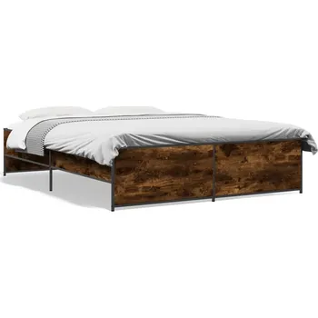 Postel Rám postele dřevěný 140x200 cm, dub smokey