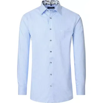 Pánská košile Velké pánské pruhované košile s dlouhým rukávem Casa Moda 354495100-100 bílomodrá (50R)