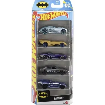 autíčko HOT WHEELS AUTÍČKA 5-BALENÍ SADA VOZIDEL BATMAN JBJ76