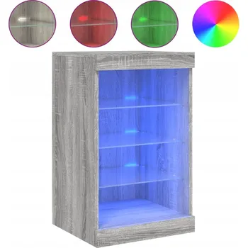 Komoda Komoda s LED osvětlením, šedá dub sonoma, 41 x 37 x 67 cm