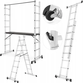 Žebřík Higher hliníkový Žebřík 2 x 8 do 150 kg