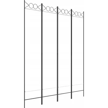 Paraván Paraván 4dílný bílý 160x220 cm, textil, skládací