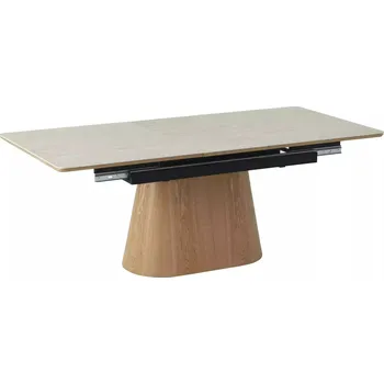 Jídelní stůl Jídelní rozkládací stůl Monaco 160/200 cm keramika travertin/dub přírodní