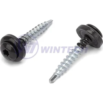 WINTECH Střešní šr. UFO+EPDM 4,8 x 35 ZB red.vrták RAL7021 Balení: 25 ks CIDEK48035XBM1