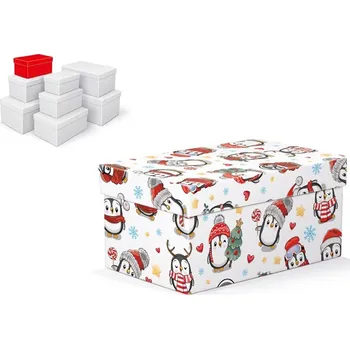 MFP Dárková vánoční krabice B-V009-B 5371039 tučňáci