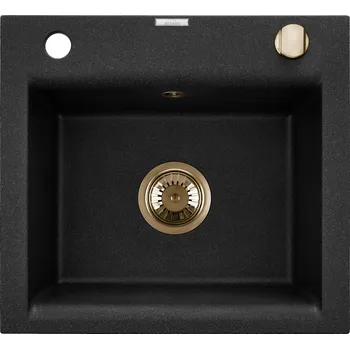 Granitový dřez Jednokomorový granitový dřez Invena černý