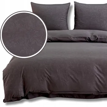 Povlečení SADA POVLEČENÍ S VYRAŽENÝM VZOREM 160x200 TMAVĚ ŠEDÁ