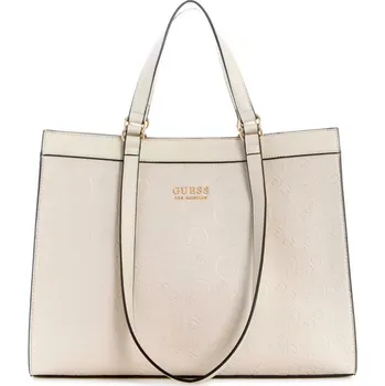 Módní doplněk GUESS dámská velká kabelka Mariam mléčná