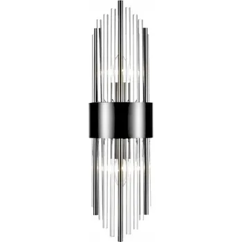 Nástěnné svítidlo Nástěnná lampa křišťálová Odessa W2 35 cm černá 2xE14 kov skloPL