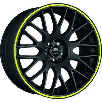 Alu kolo BARRACUDA Alu Kola Barracuda Karizzma 10.5x20 5x108 ET40 Mattblack Puresports / Color Trim Gelb 73.1