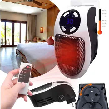 Teplovzdušný ventilátor Deminas | Unikátní mini elektrický ohřívač do zásuvky