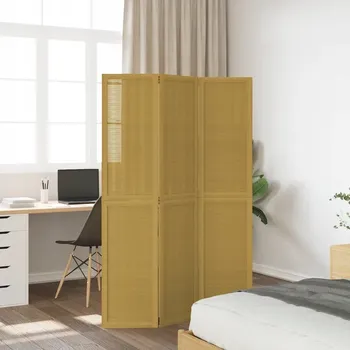 Paraván Paraván bambusový hnědý, 3-dílný, 105-110 x 180 cm