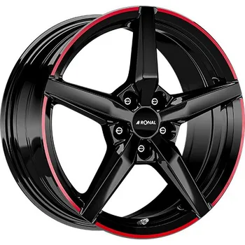 Alu kolo RONAL Alu kola Ronal R69 Mcr 8x18 5x120 ET55 Jetblack-Red Rim 65.1