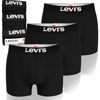 Boxerky Pánské boxerky Levi's černé bavlněné 3 ks velikost XL