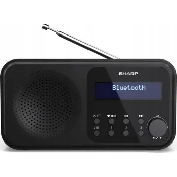 Radiopřijímač Síťové/bateriové rádio DAB+, FM Sharp DR-P421 BK