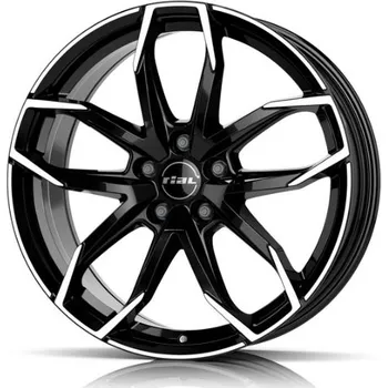 Alu kolo RIAL Alu Kola Rial Lucca 6.5x16 5x114.3 ET38 - Diamond-Black Front Polished 70.1