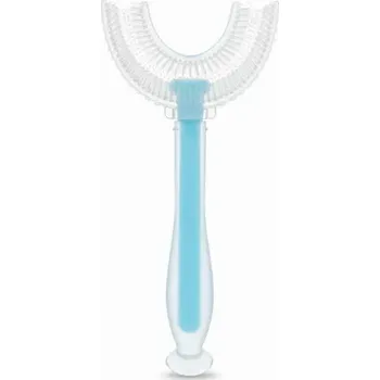 Zubní kartáček BocioLand 2469 SILIKONOVÝ ZUBNÍ KARTÁČEK "U" MODRÝ BL246