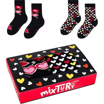 Vtipné dětské bavlněné Ponožky se srdíčky 30-35 ZOOKSY Dárek pro děti