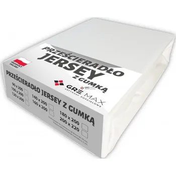 Prostěradlo Prostěradlo JERSEY s gumičkou 220X200 POLSKÉ SILNÉ 100% BAVLNA BÍLÉ