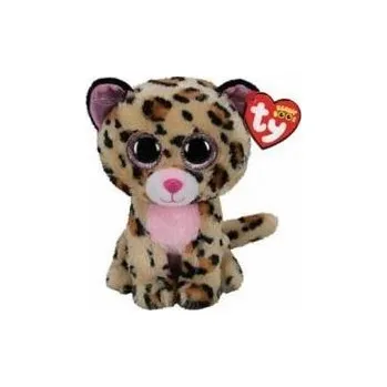 plyšák Beanie Boos Livvie - růžový leopard 24 cm Plyšák PLYŠOVÝ MAZLÍČEK PŘÍTULNÍČEK Dárek Mega