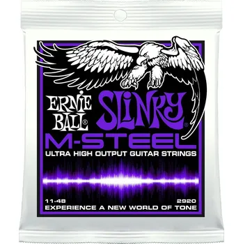 Struna pro kytaru a smyčcový nástroj Struny Ernie Ball Slinky M-Steel 11-48