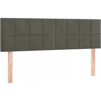 Čelo postele sametové světle šedé 144 x 5 x 78/88 cm