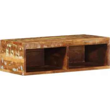 Televizní stolek Závěsná skříňka pod TV z masivního recyklovaného dřeva, vícebarevná, 60x30x19 cm