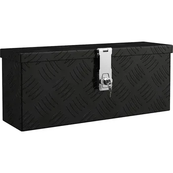 Úložný box Hliníkový úložný box 50 x 15 x 20,5 cm, černý