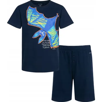 Dětské pyžamo chlapecké tmavě modré velikost 128 s netopýrem Endo