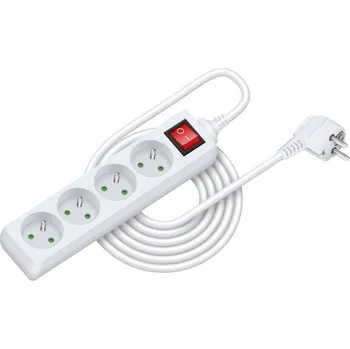 Napájecí kabel Prodlužovací Kabel přepěťová ochrana Retlux 5 m, 4 ks zásuvek, bílá