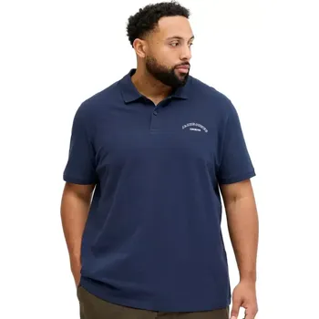 Oblečení a móda Velká pánská polokošile s límečkem Jack & Jones 12295974 tmavě modrá (6XL)