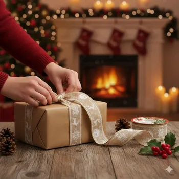 Stuha Dekorační jutová stuha Chomik Gdów