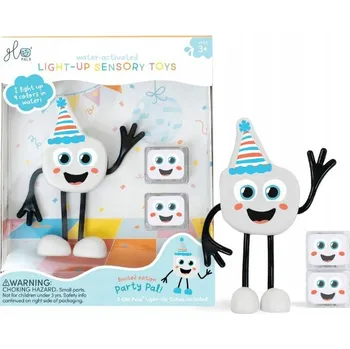 Glo Pals Figurka do koupele Party + 2 senzorické kostky svítící ve vodě