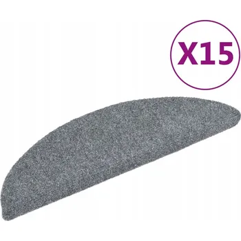 Nášlap na schod Světle šedé rohože na schody 56 x 17 x 3 cm, 15 ks, antistatické