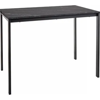 Jídelní stůl Mario 100 cm černý mramor/černý