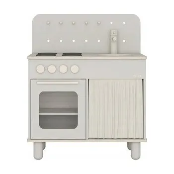 Dětská kuchyňka Dřevěná dětská kuchyňka, šedá Flexa